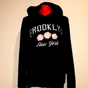 Brand Love Tribe Fleece Pullover Hoodie with Brooklyn New York Print. Brand New.
